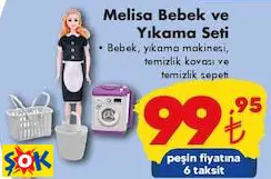 MELİSA BEBEK VE YIKAMA SETİ OYUNCAK